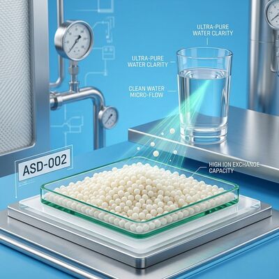 ASD-002 Strong Base Anion Exchange Resin Nitrate Removal Media 99.8% Purity for Drinking Water Plants