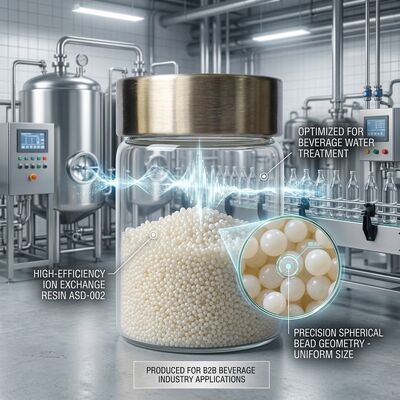 ASD-002 Anion Exchange Resin 99.8% Purity Strong Base Beads for Food Industry Process Water Nitrate Removal