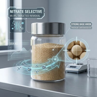 99.8% Purity ASD-002 Strong Basic Anion Exchange Resin for Selective Nitrite and Nitrate Removal with Large Pore Structure