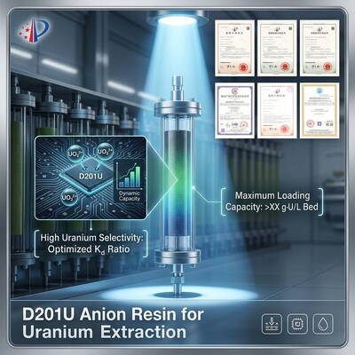 Strong Base Anion Exchange Resin D201U for Uranium Metal Extraction with 99.9% Purity and High Mechanical Strength