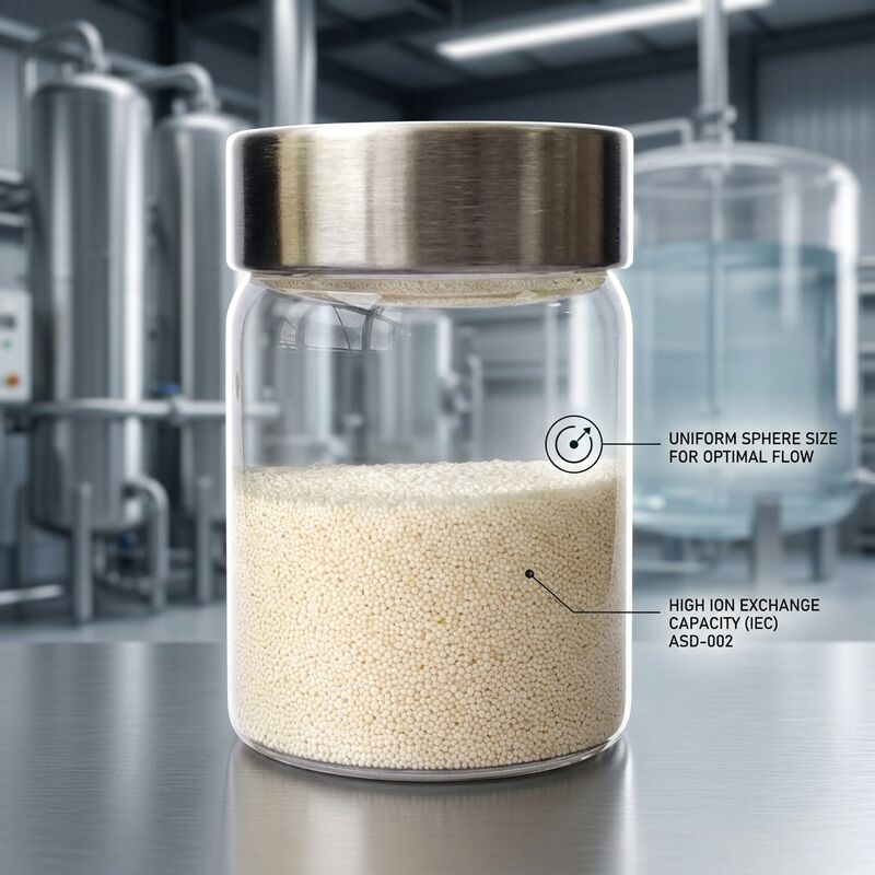 ASD-002 Anion Exchange Resin Organic Fouling Resistant Media 99.8% Purity for Wastewater Nitrate Polishing