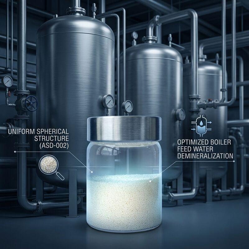 ASD-002 Anion Exchange Resin 99.8% Purity High Capacity Media for Boiler Feed Water Nitrate Control