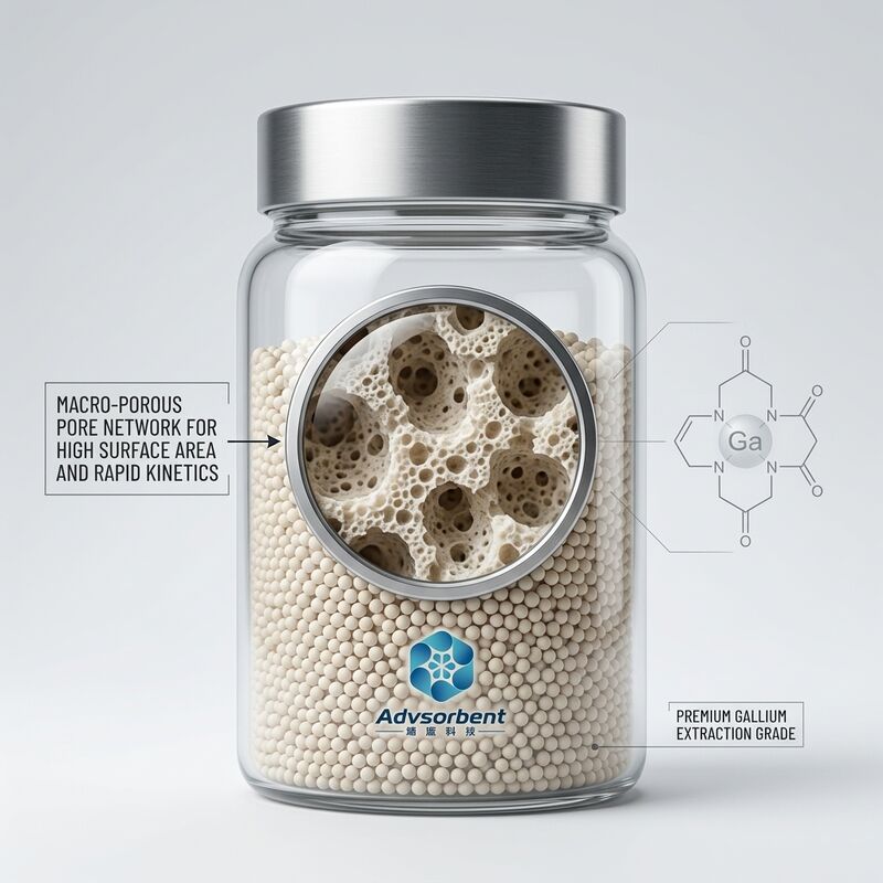 ACD-800B Macroporous Chelating Resin Gallium Extraction Bayer Process Alumina Mother Liquor
